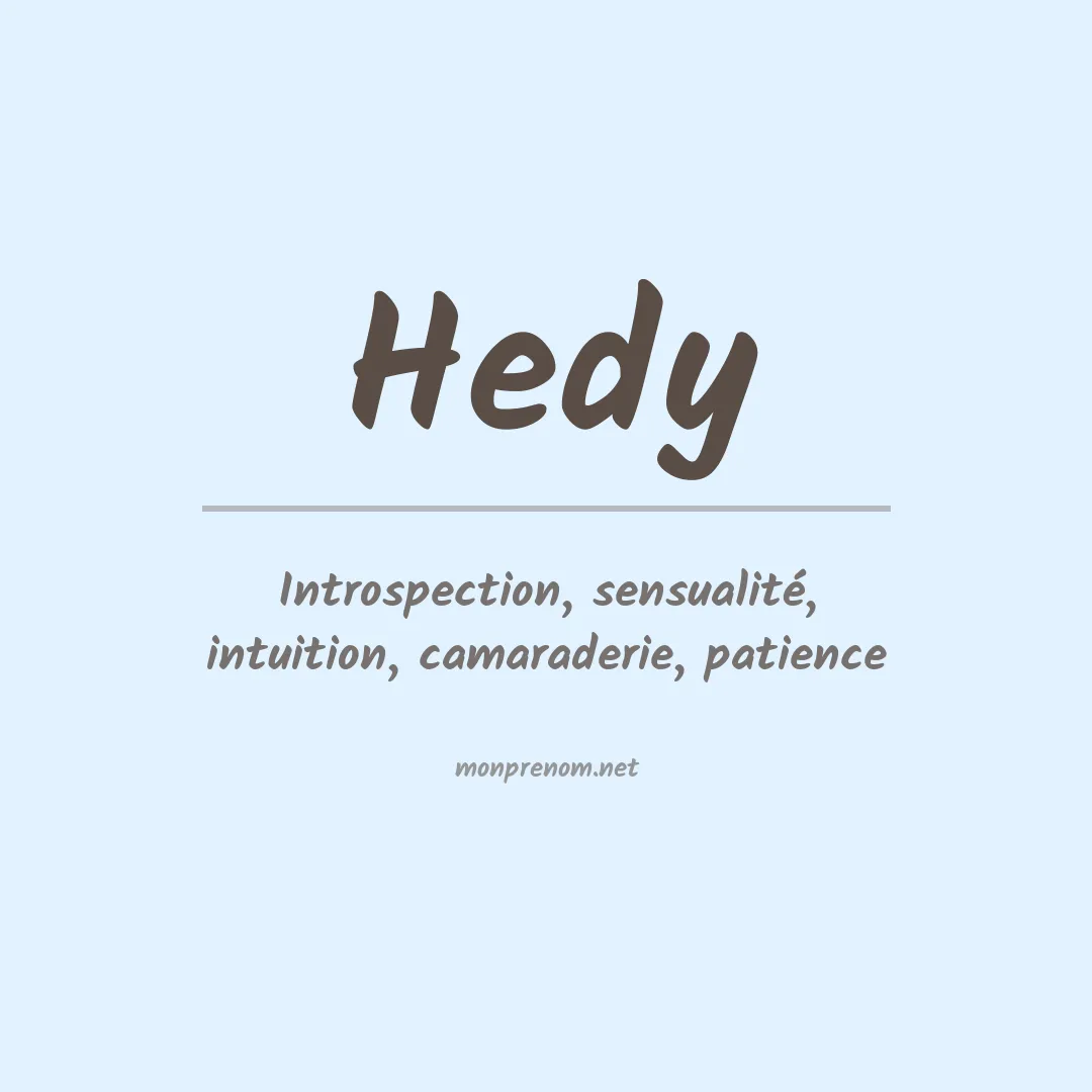 Prénom Hedy