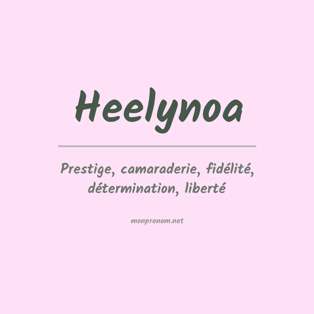 Prénom Heelynoa