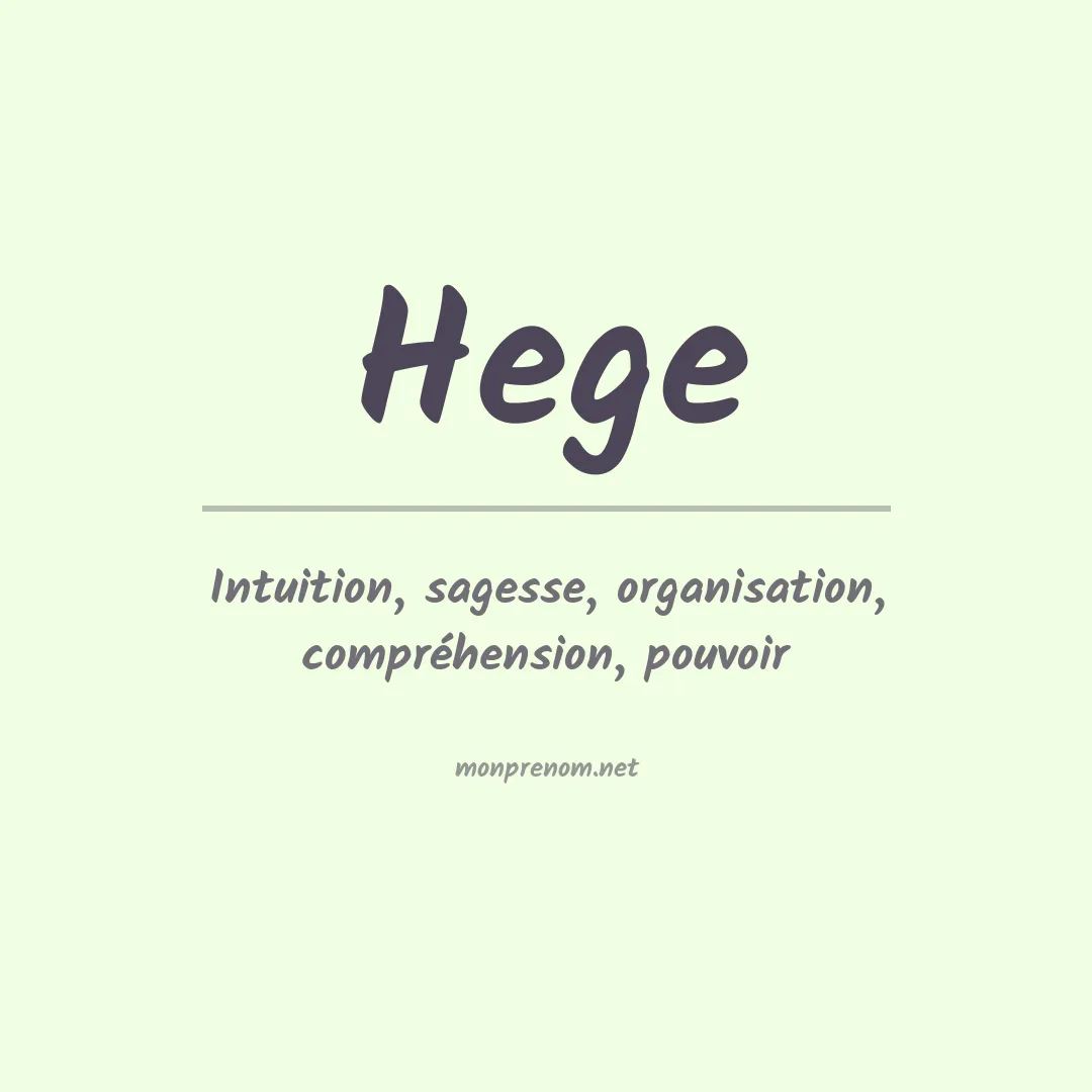 Prénom Hege