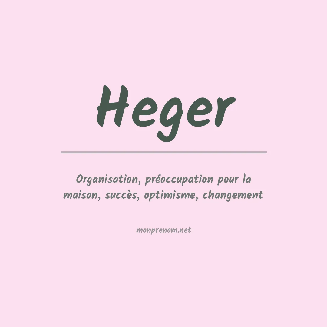 Prénom Heger