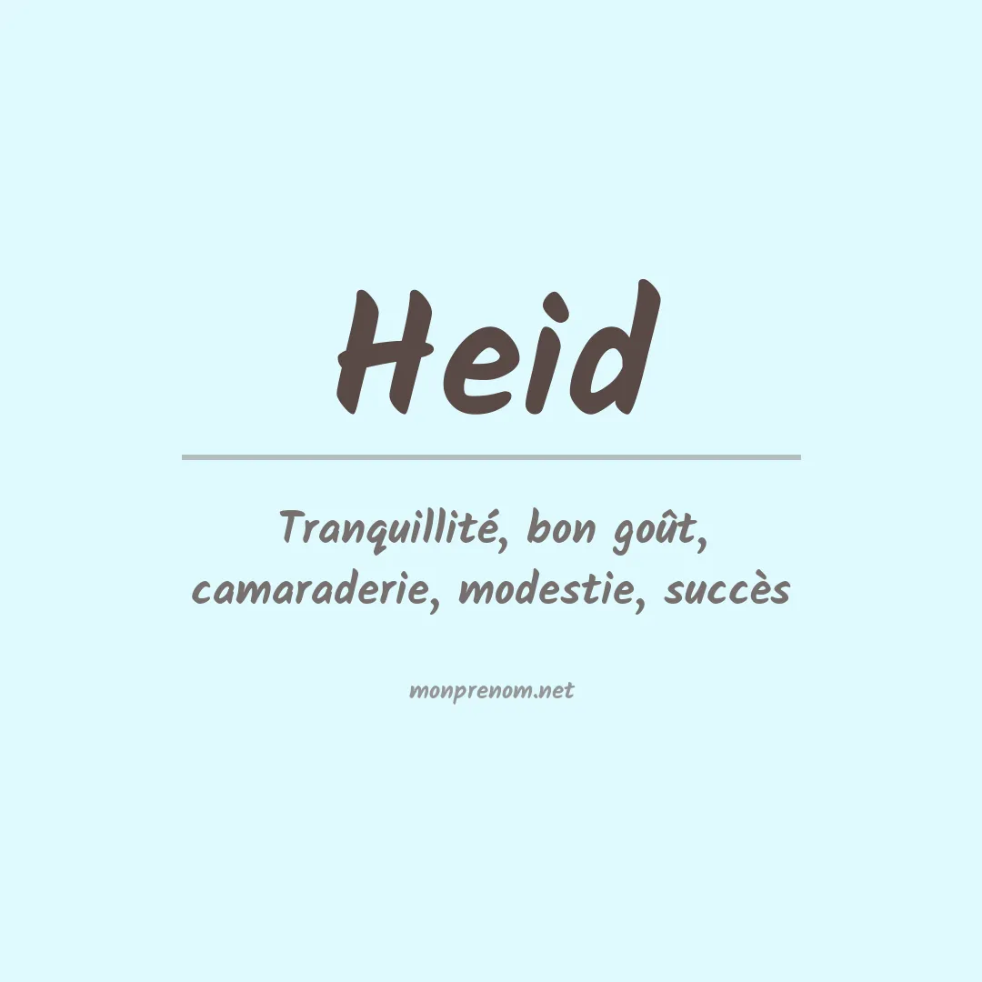 Prénom Heid