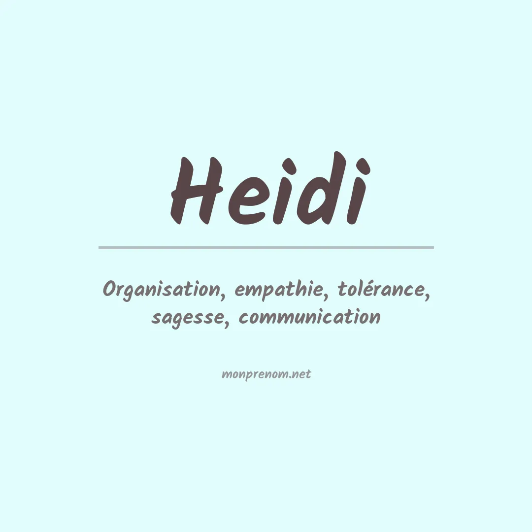 Prénom Heidi