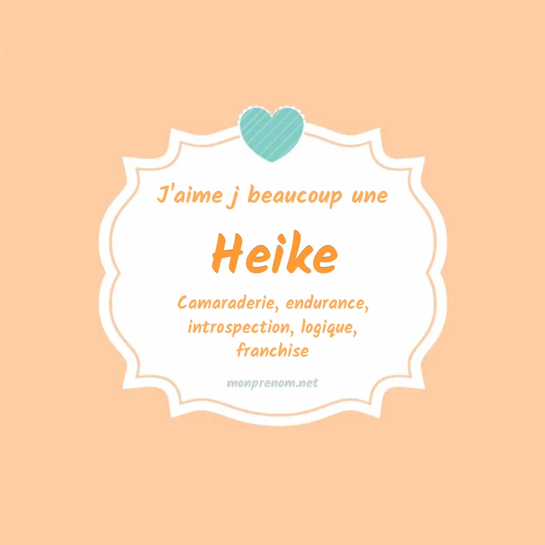 J'aime beaucoup Heike