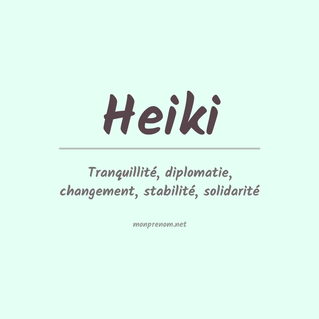 Prénom Heiki