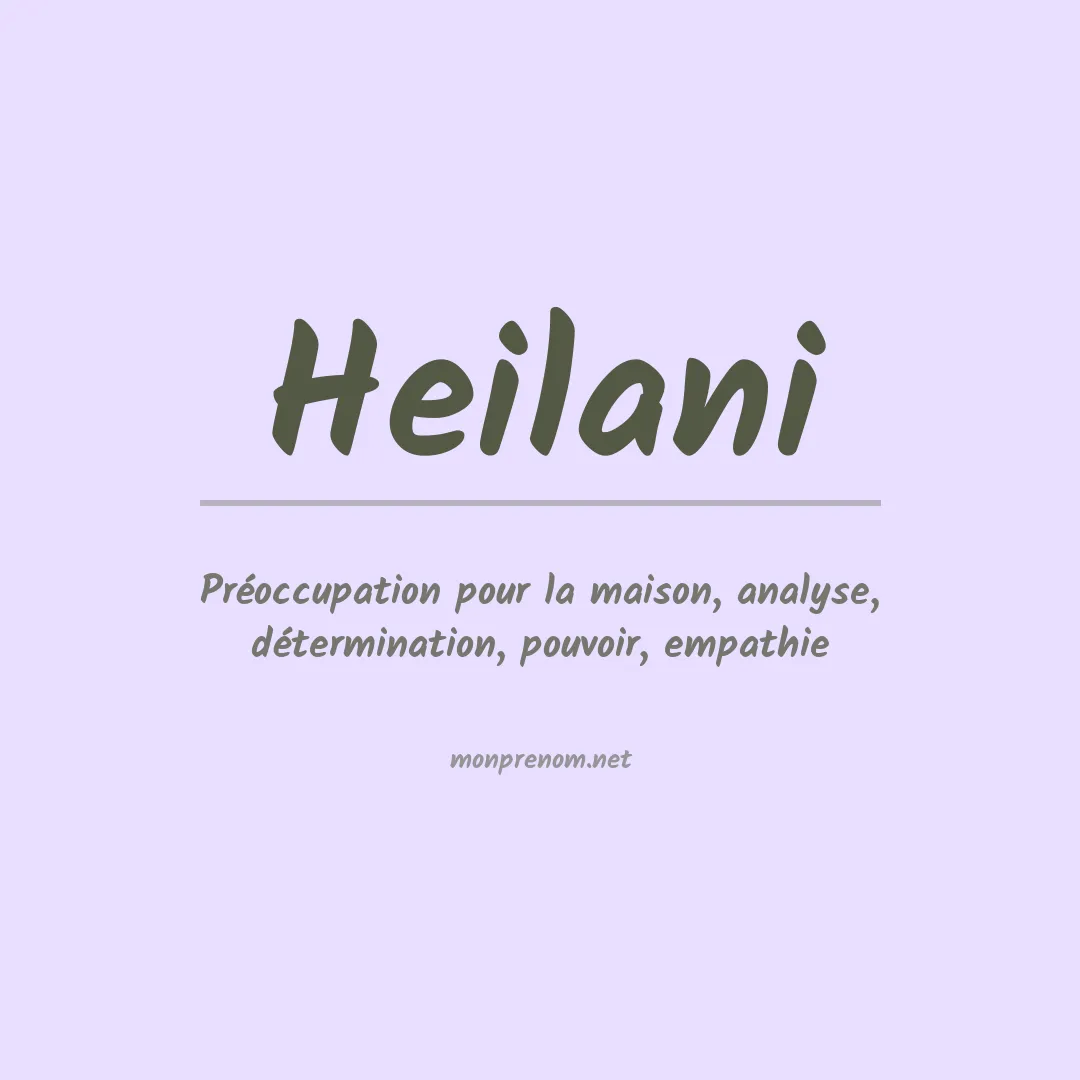 Signification du prénom Heilani