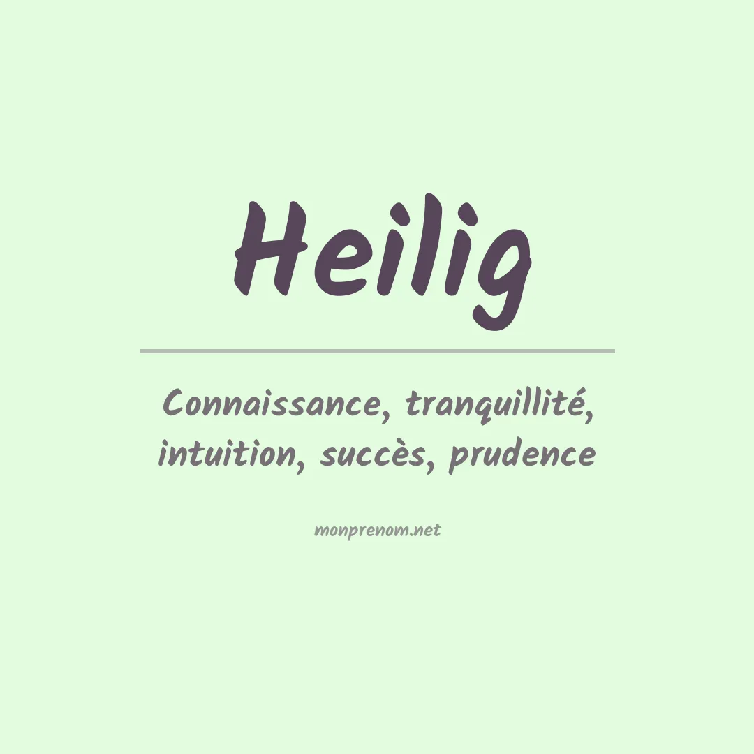 Prénom Heilig