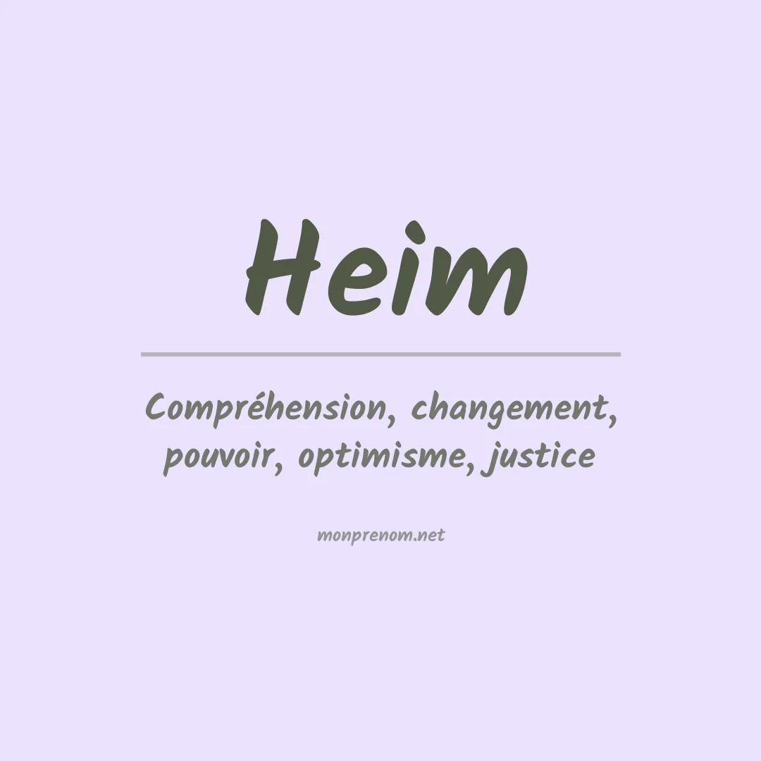 Prénom Heim