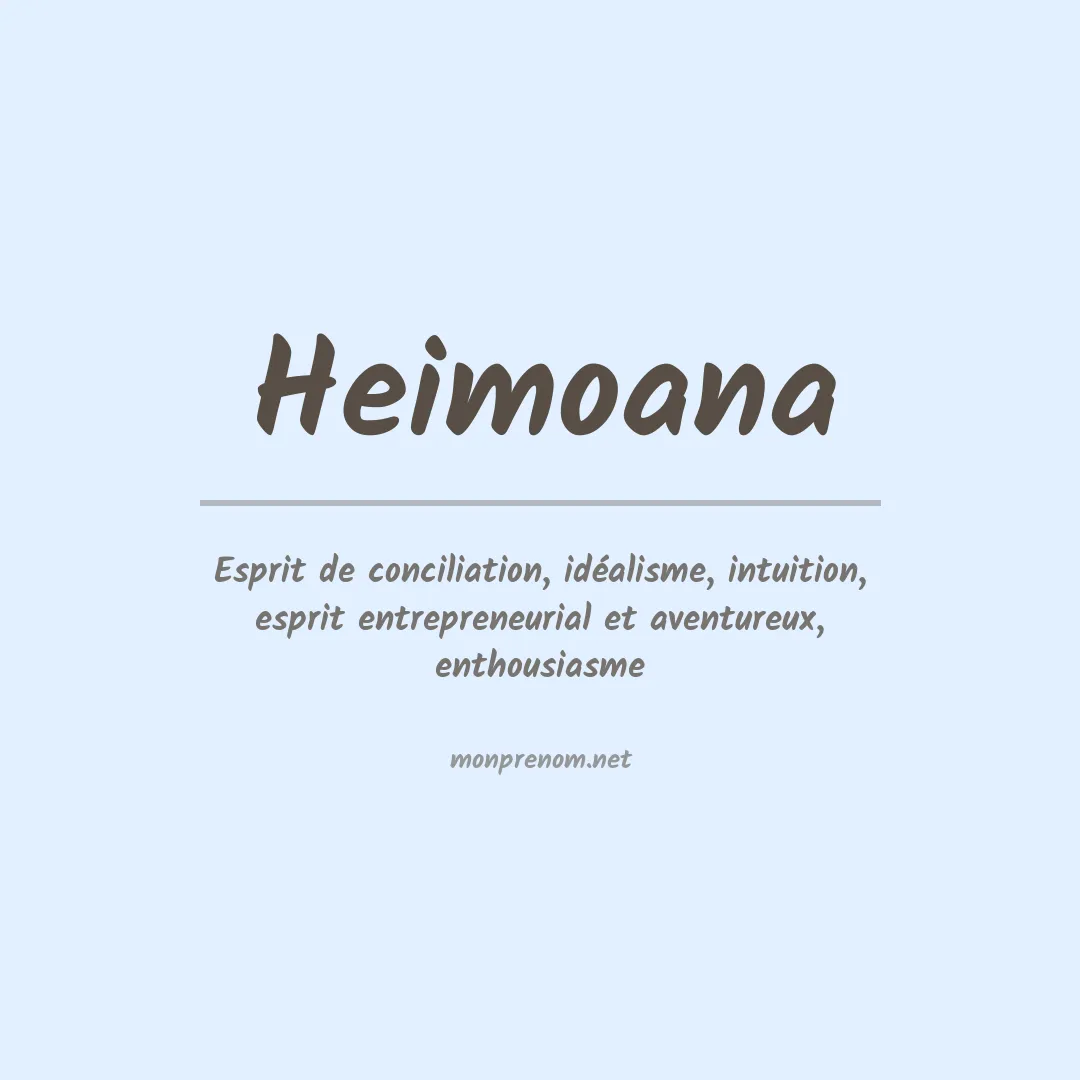 Signification du prénom Heimoana