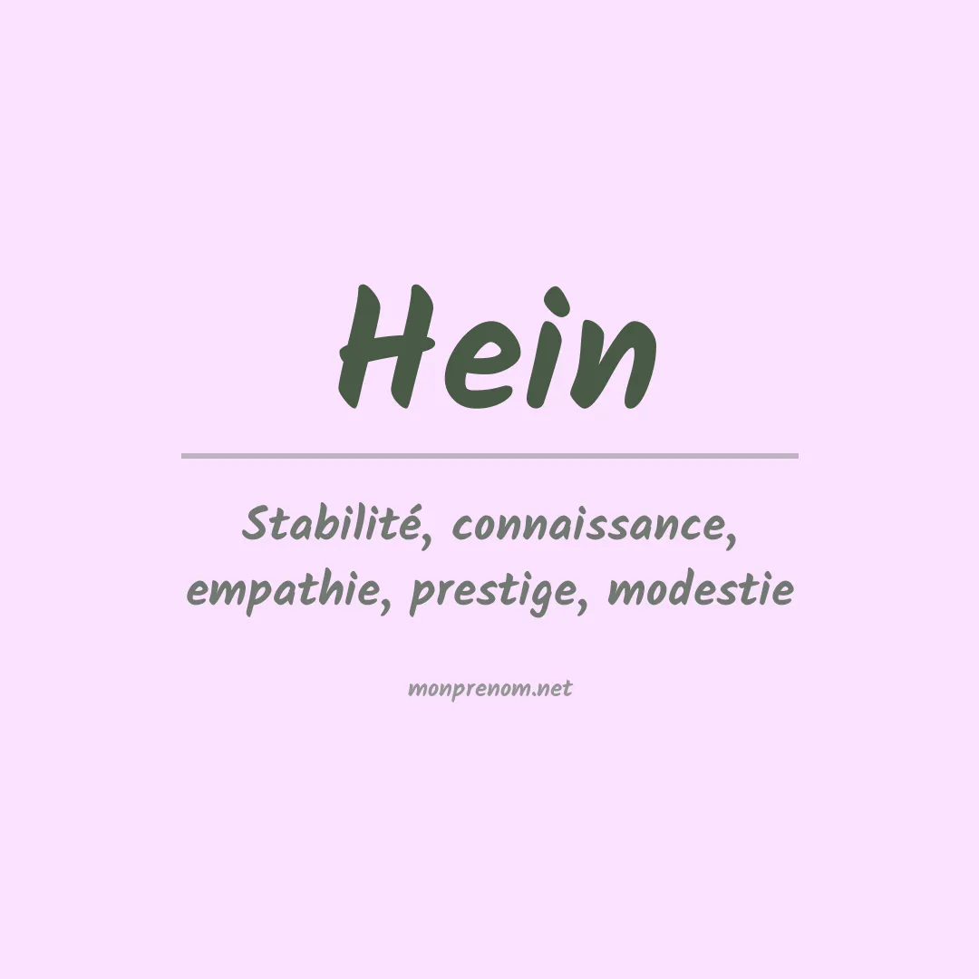 Prénom Hein