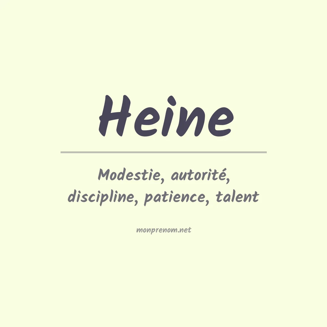 Prénom Heine
