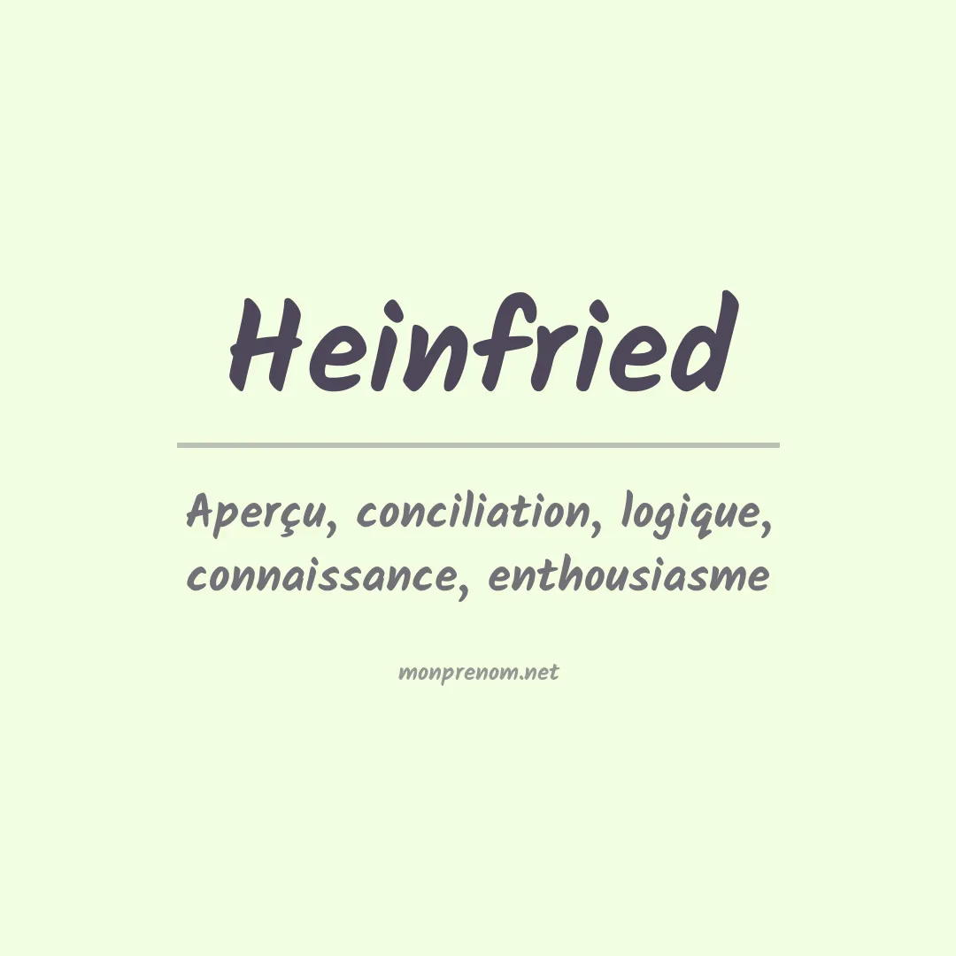 Signification du prénom Heinfried