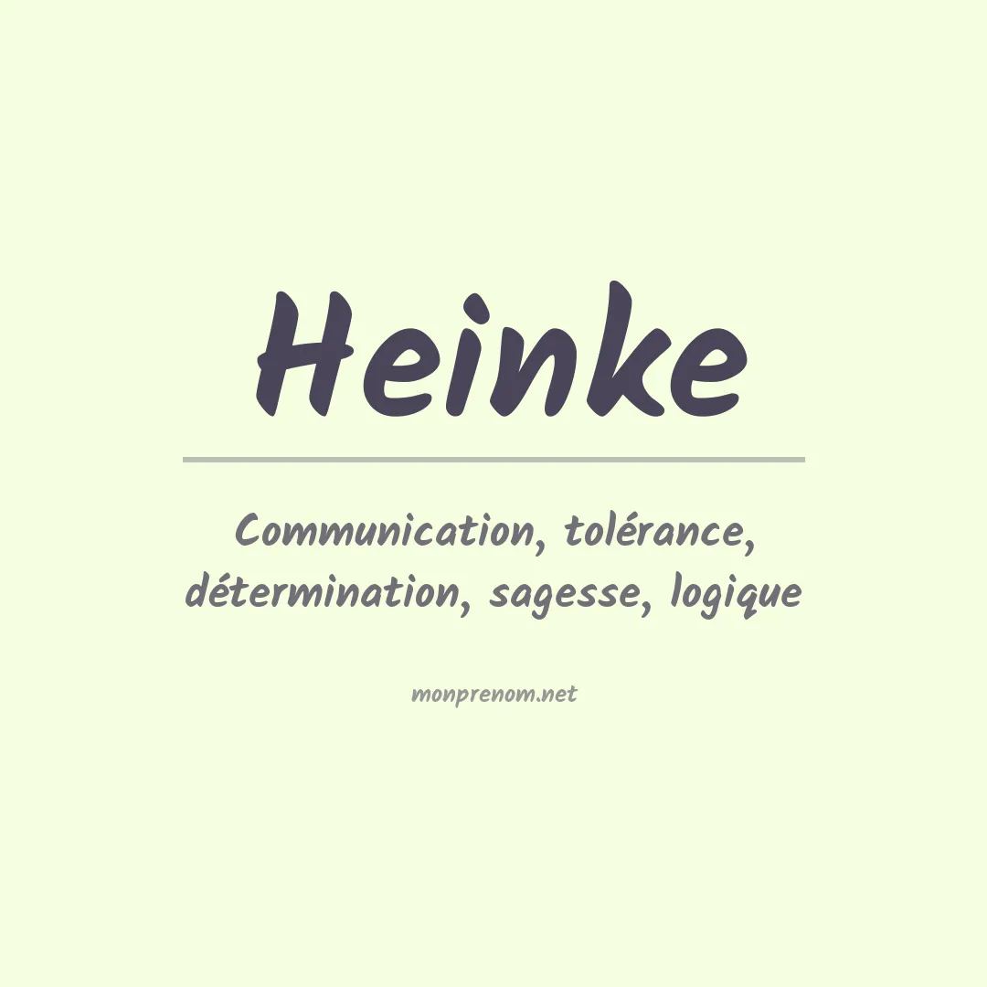 Prénom Heinke