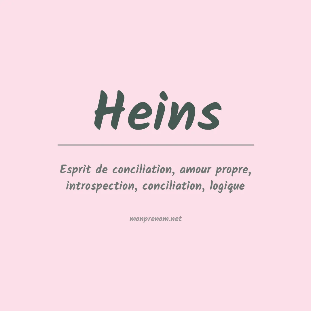 Prénom Heins