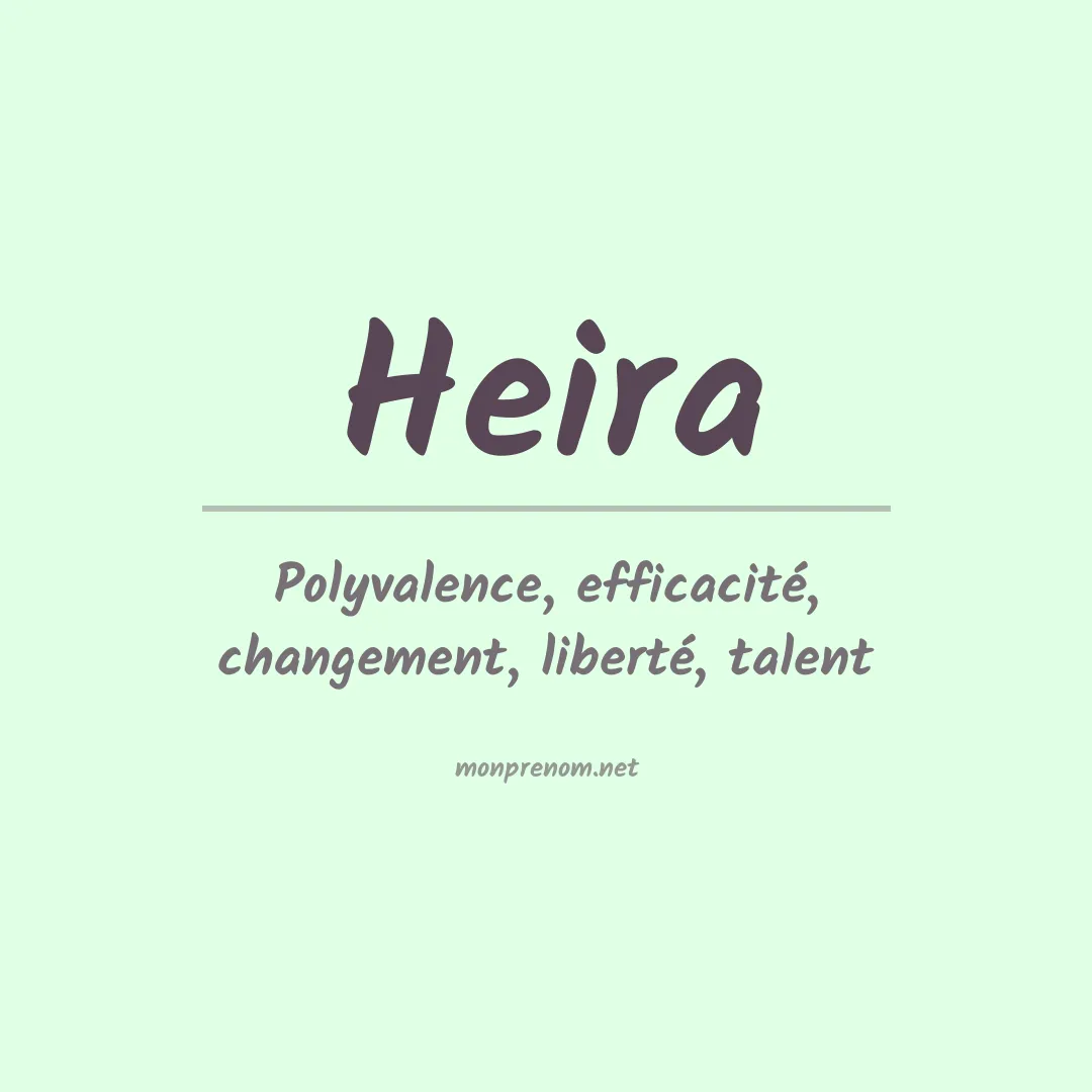 Signification du prénom Heira