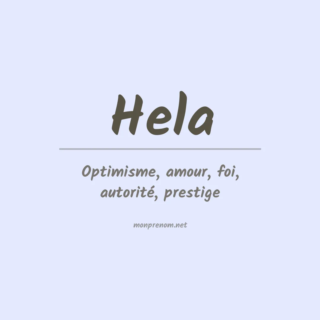 Prénom Hela