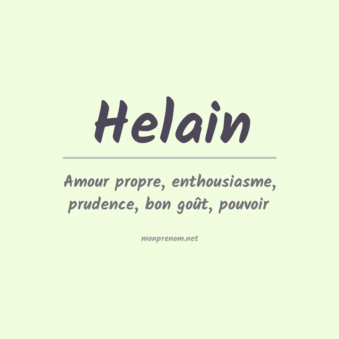 Signification du prénom Helain