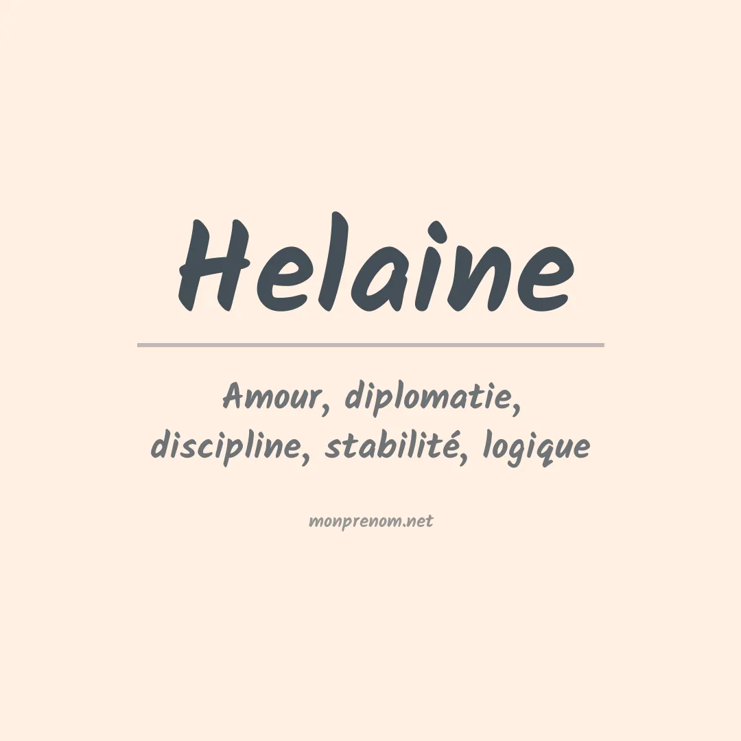 Prénom Helaine