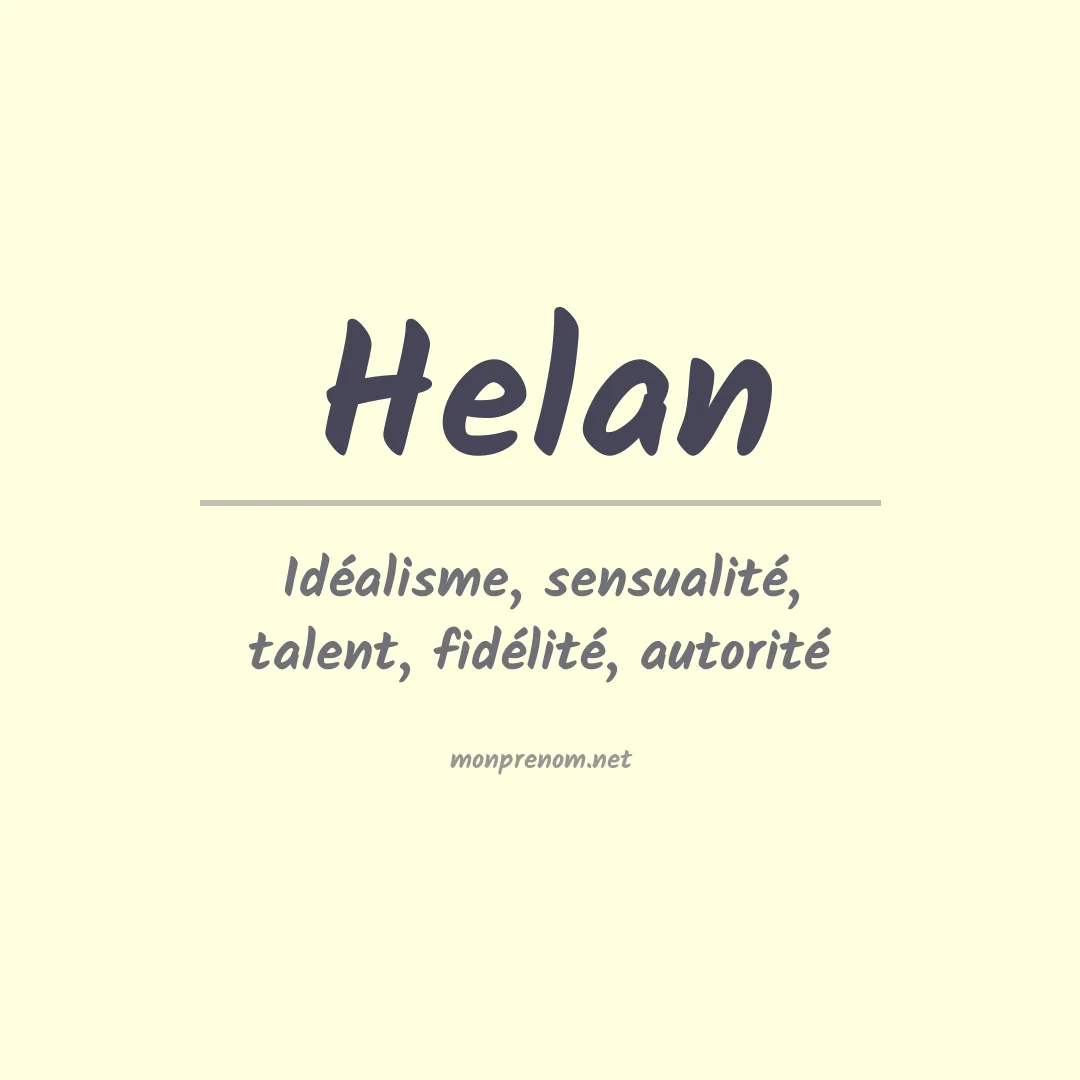 Prénom Helan