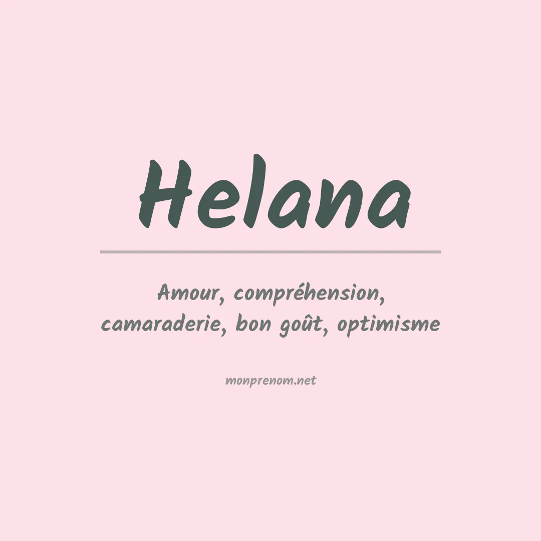 Prénom Helana