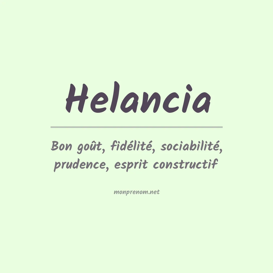 Prénom Helancia