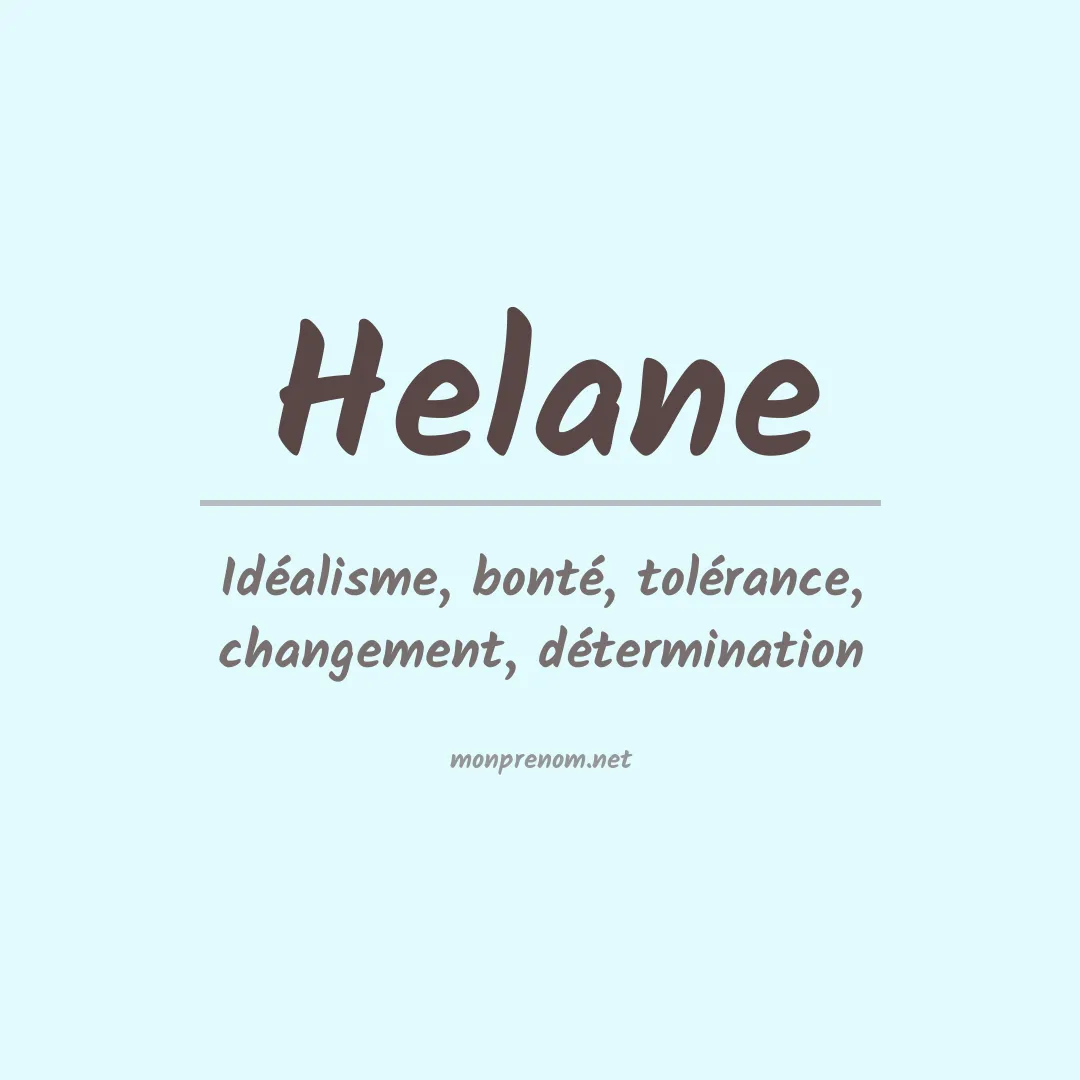 Prénom Helane