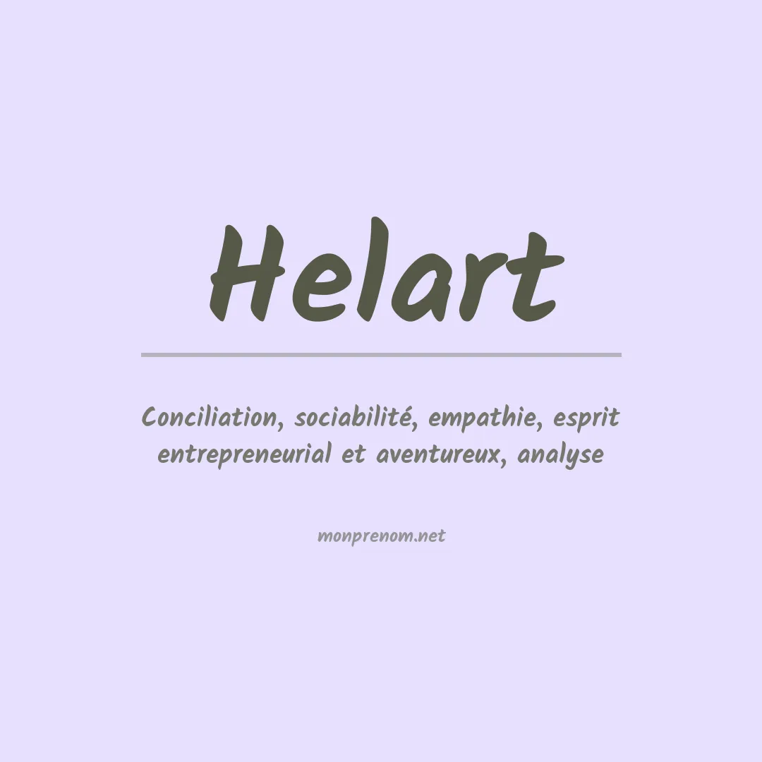 Signification du prénom Helart