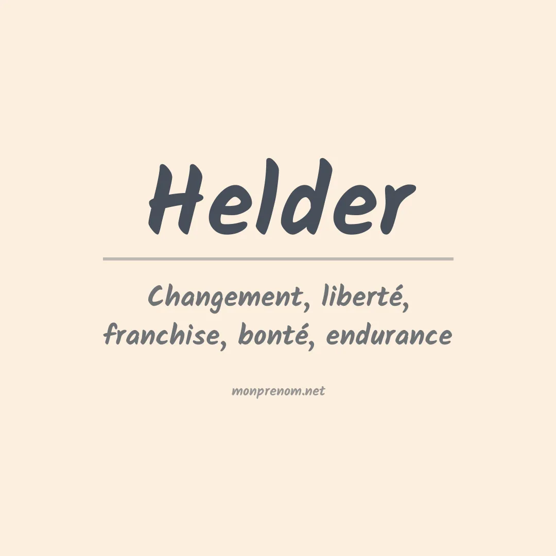 Prénom Helder
