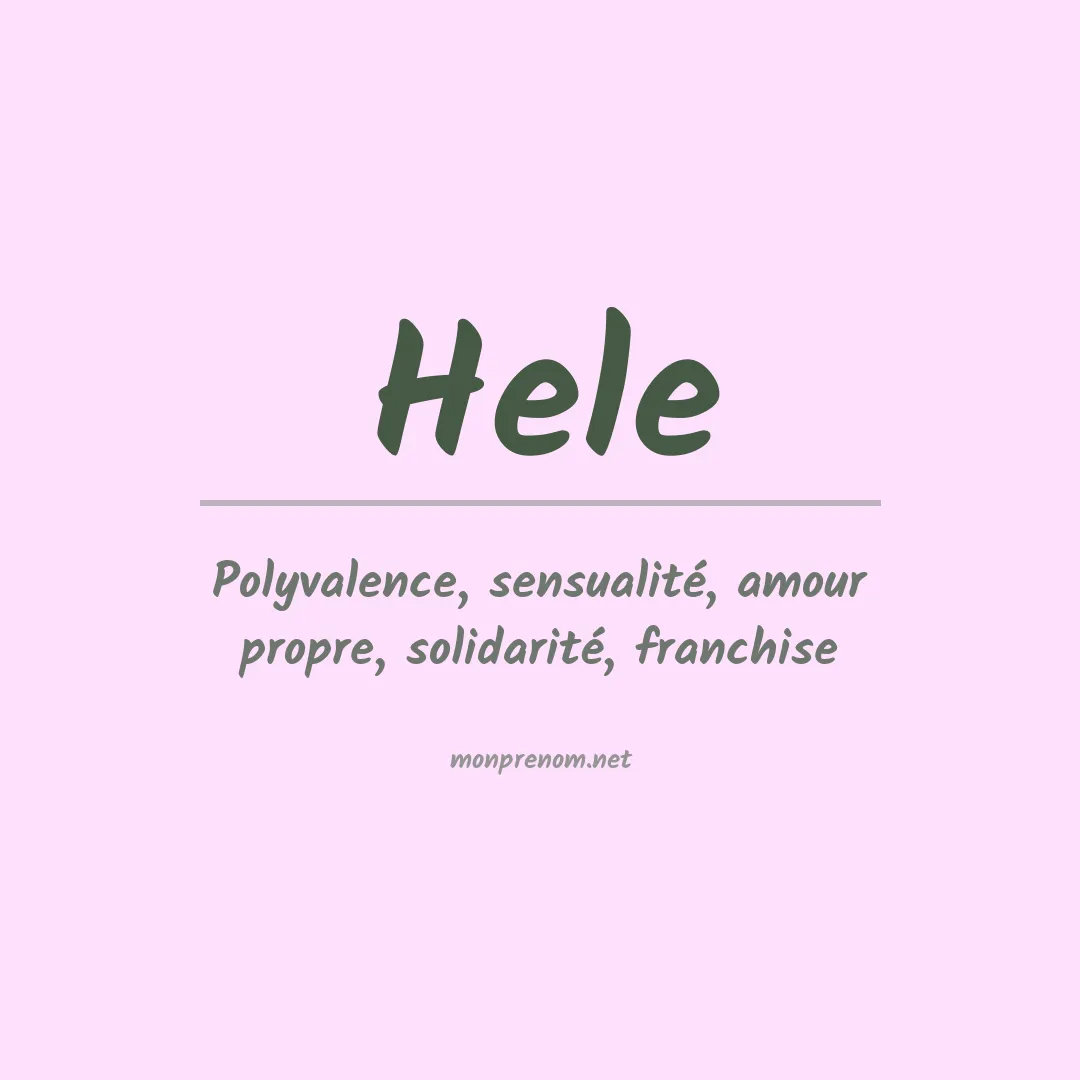 Prénom Hele