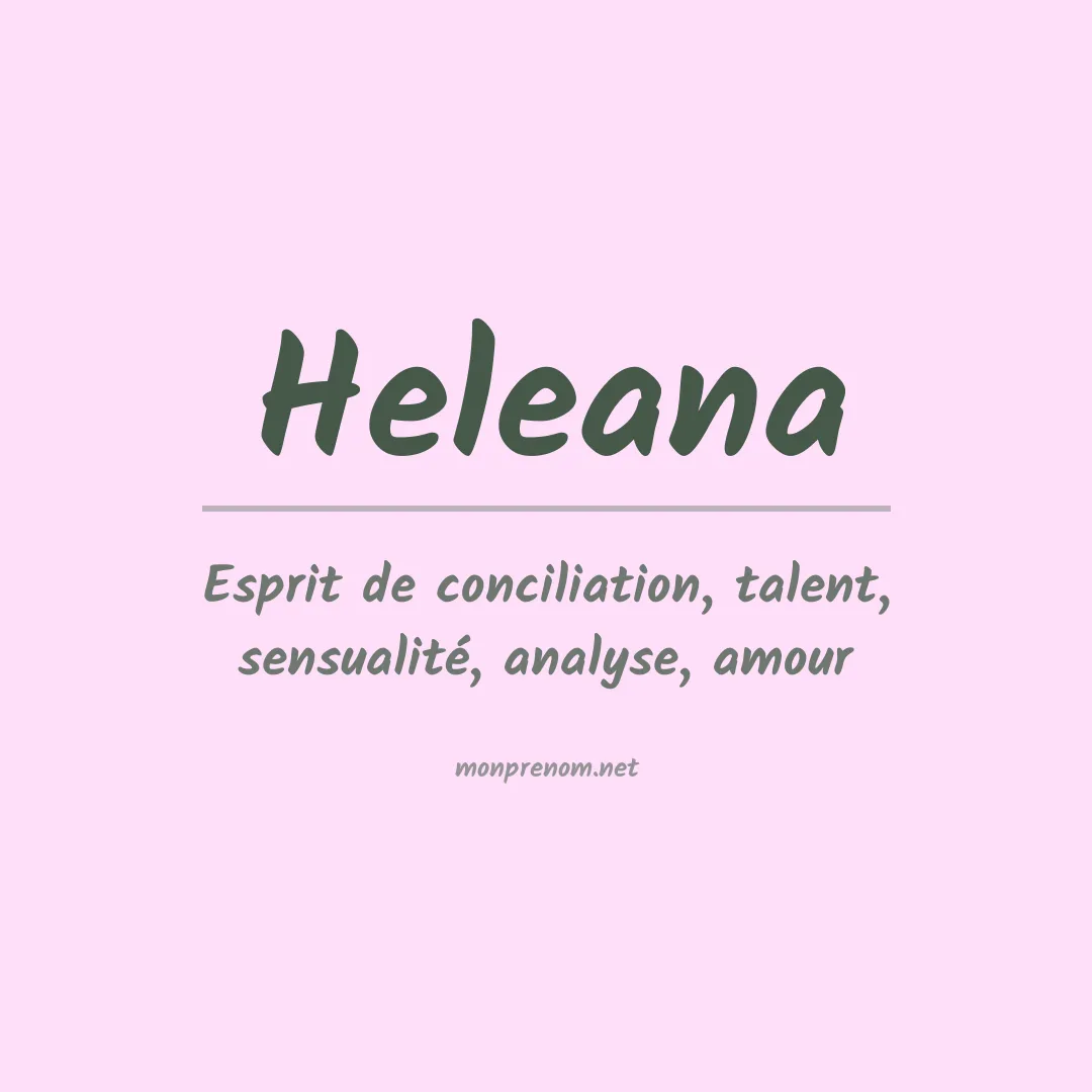 Prénom Heleana