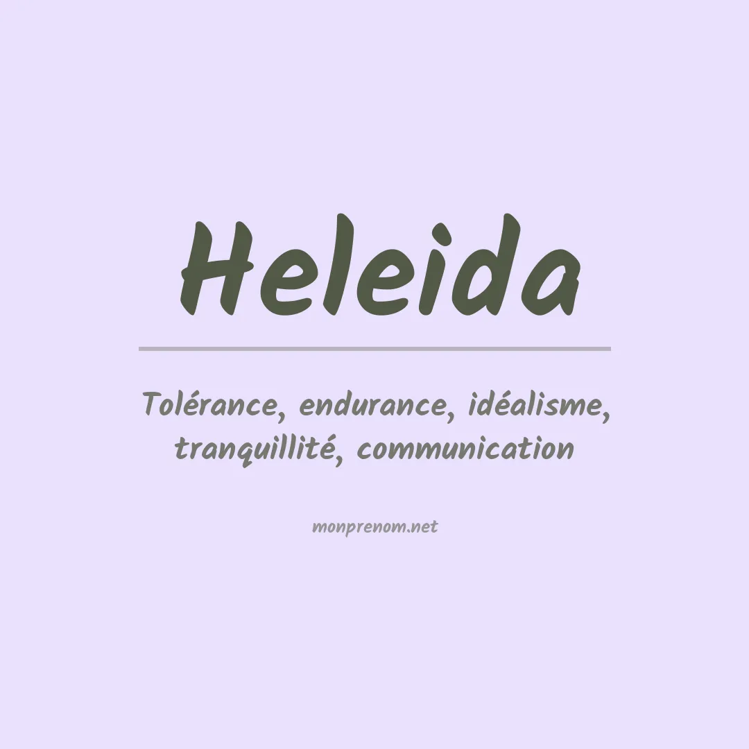 Prénom Heleida