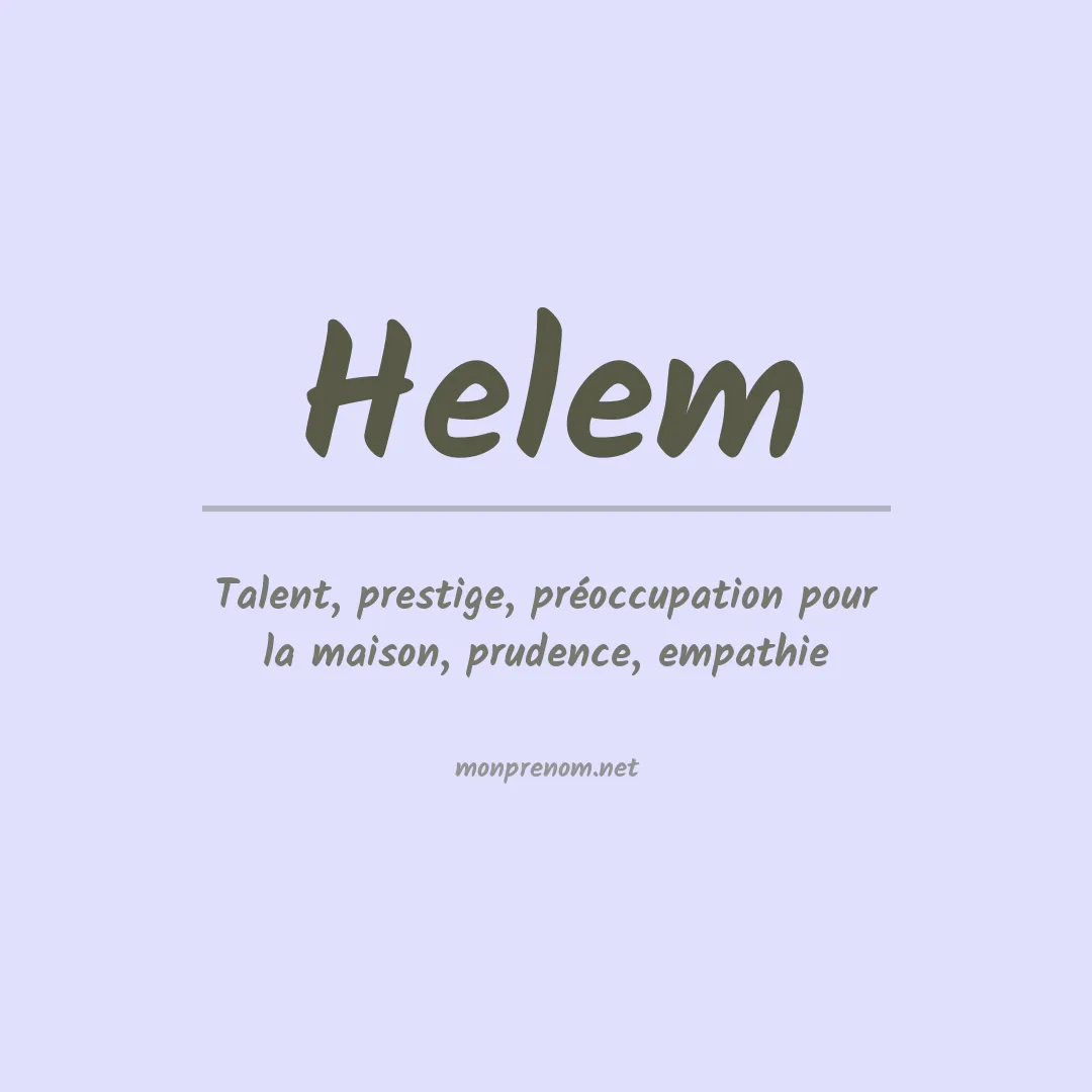 Prénom Helem