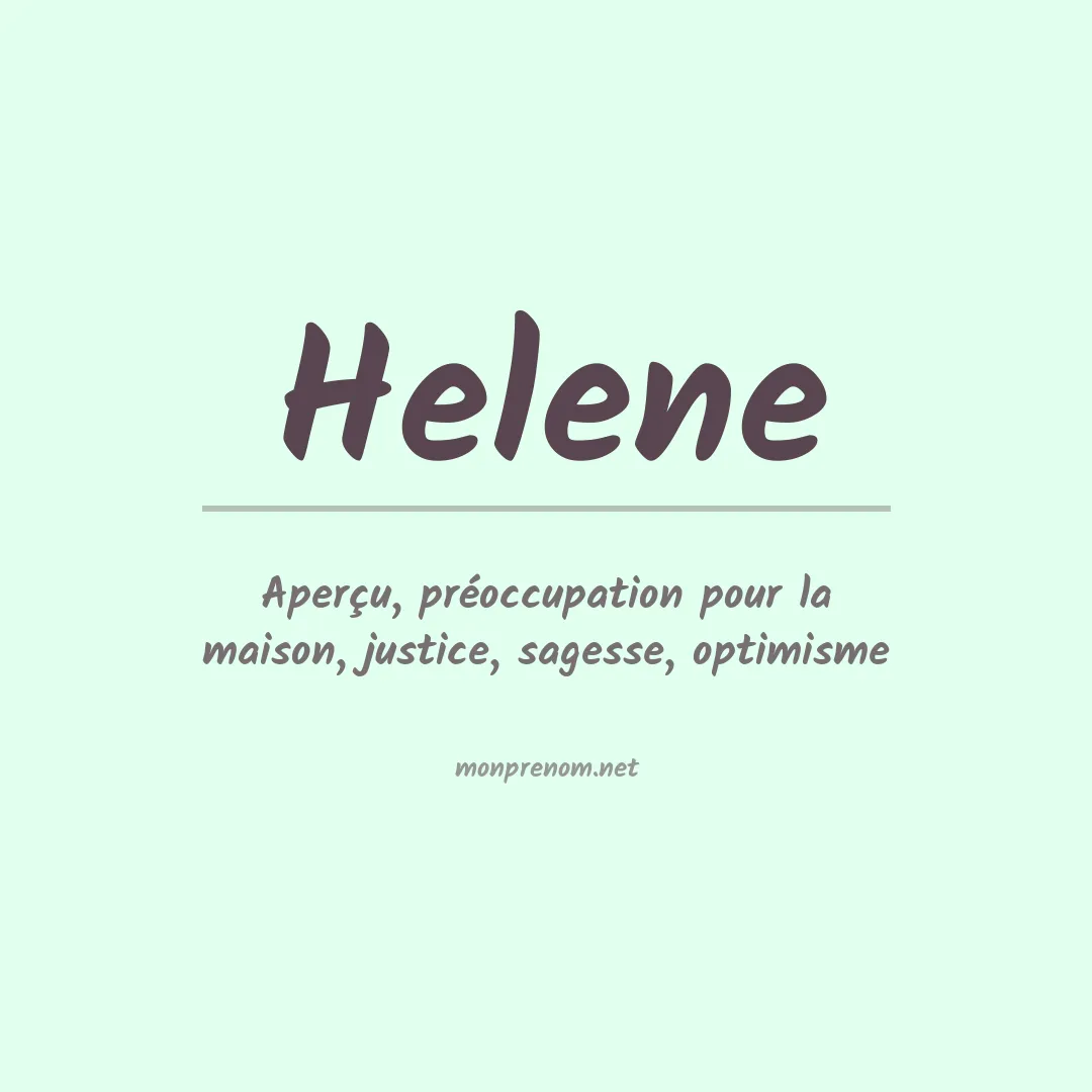 Prénom Helene