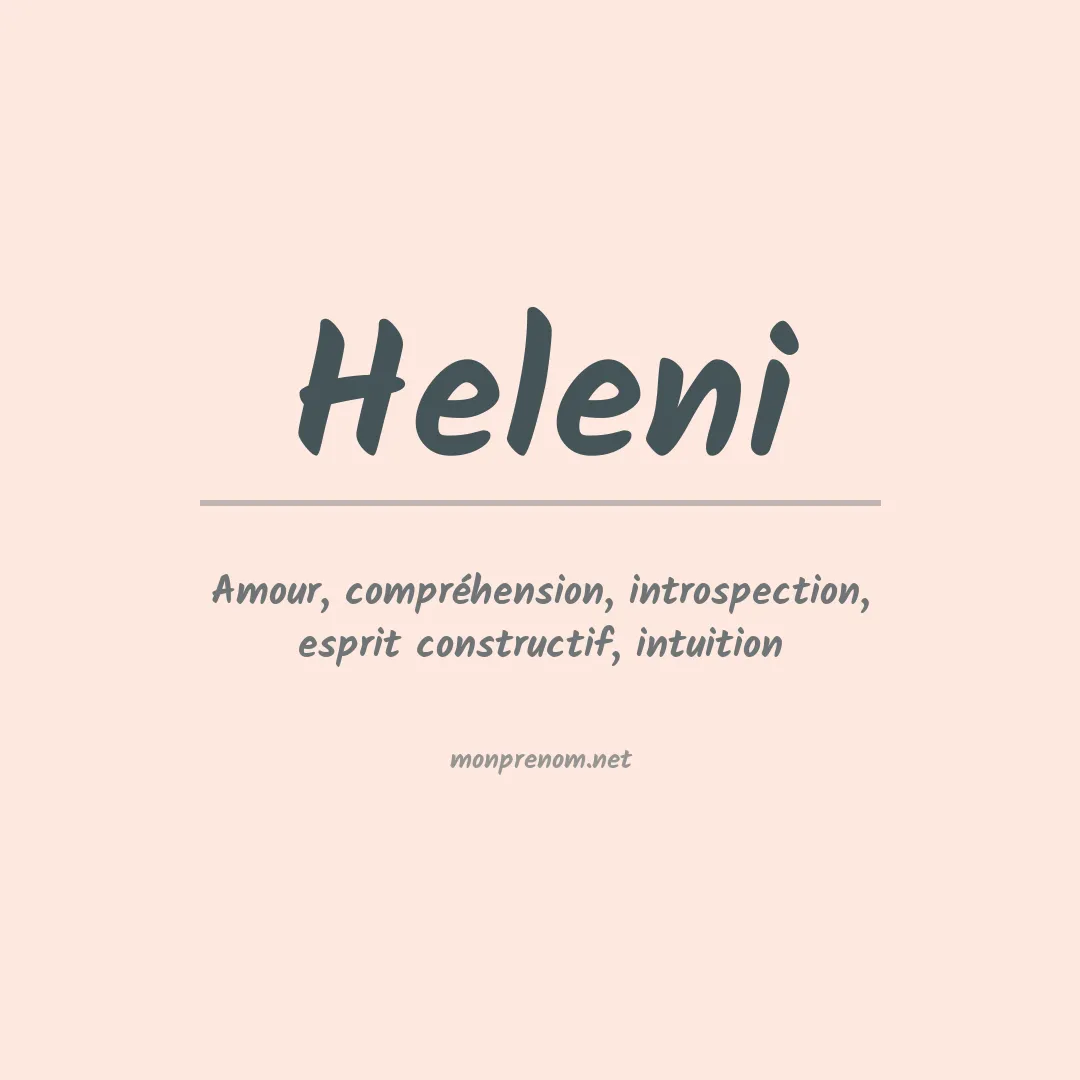 Prénom Heleni