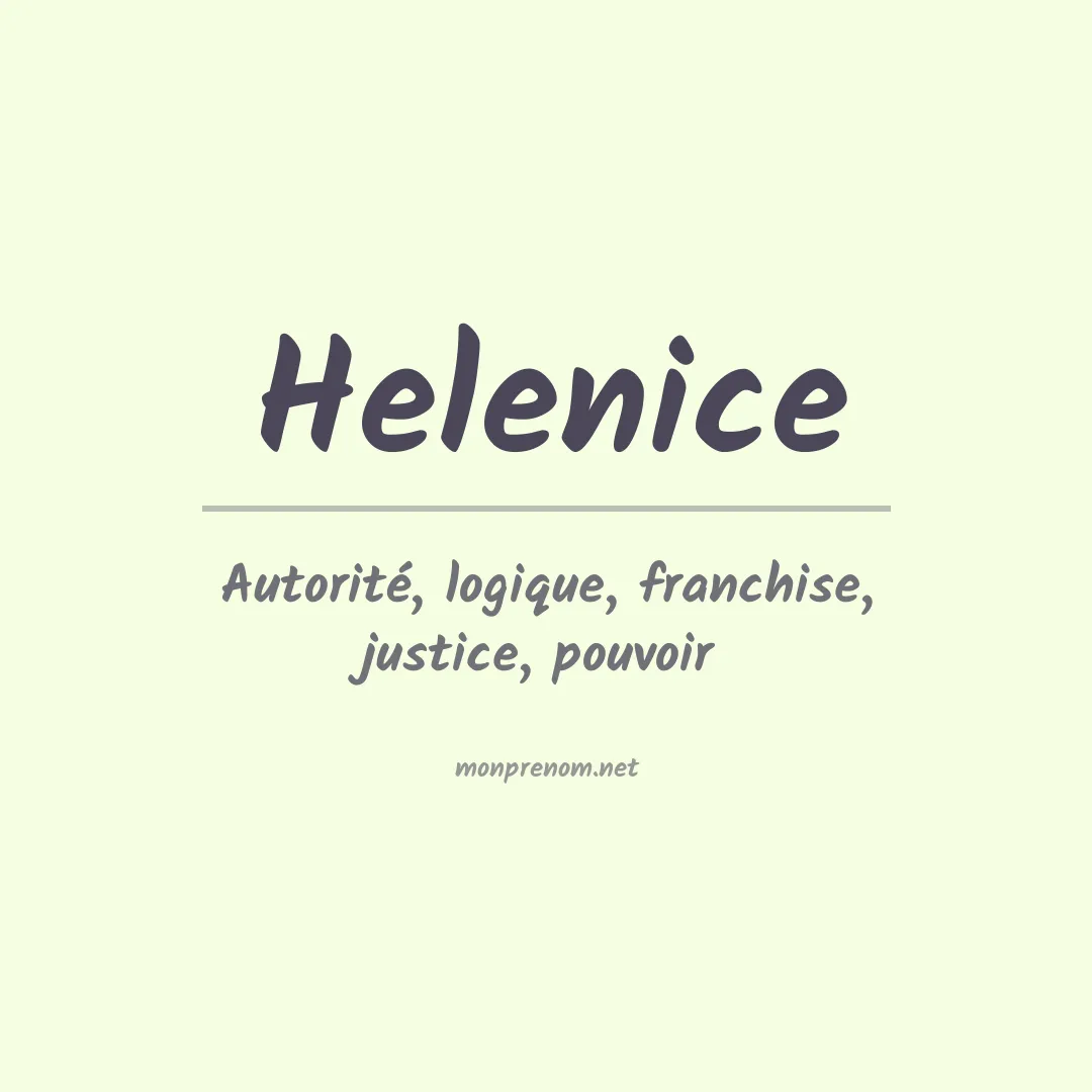 Prénom Helenice