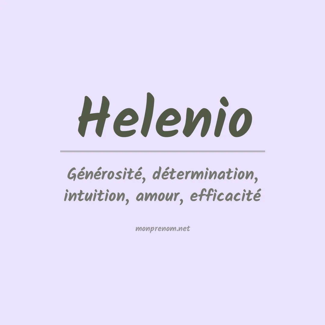 Signification du prénom Helenio