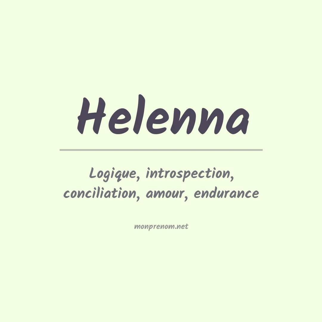 Prénom Helenna