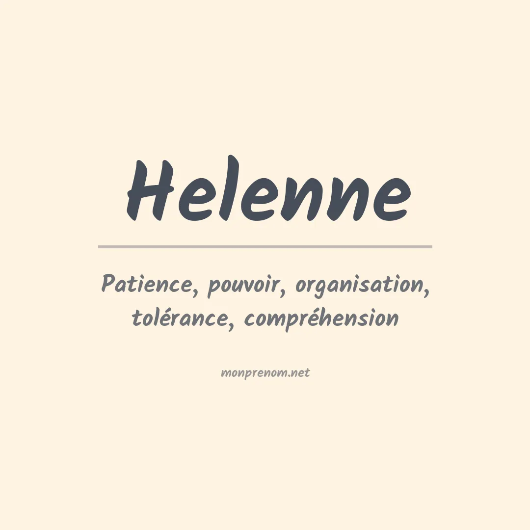 Signification du prénom Helenne