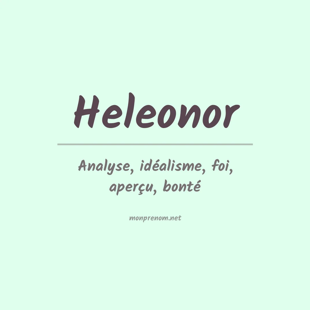 Prénom Heleonor