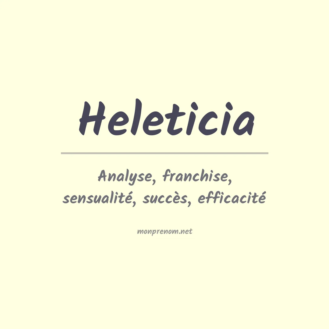 Prénom Heleticia