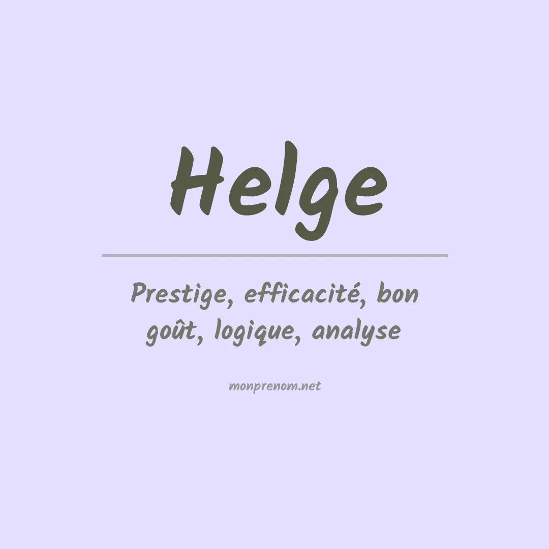 Prénom Helge