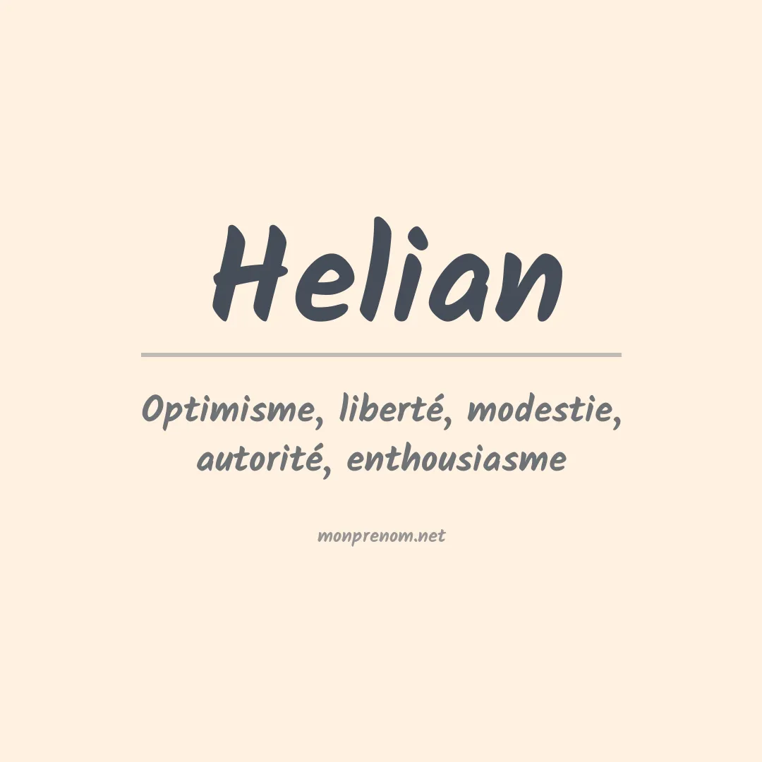 Prénom Helian