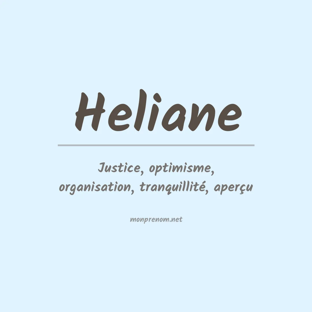 Prénom Heliane