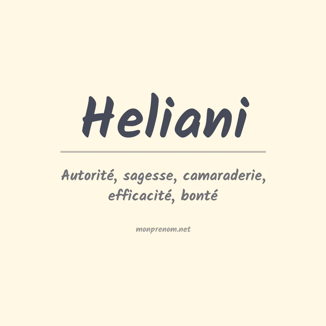 Prénom Heliani