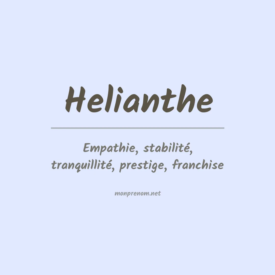 Prénom Helianthe