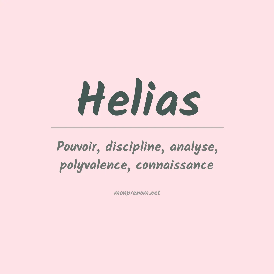Prénom Helias