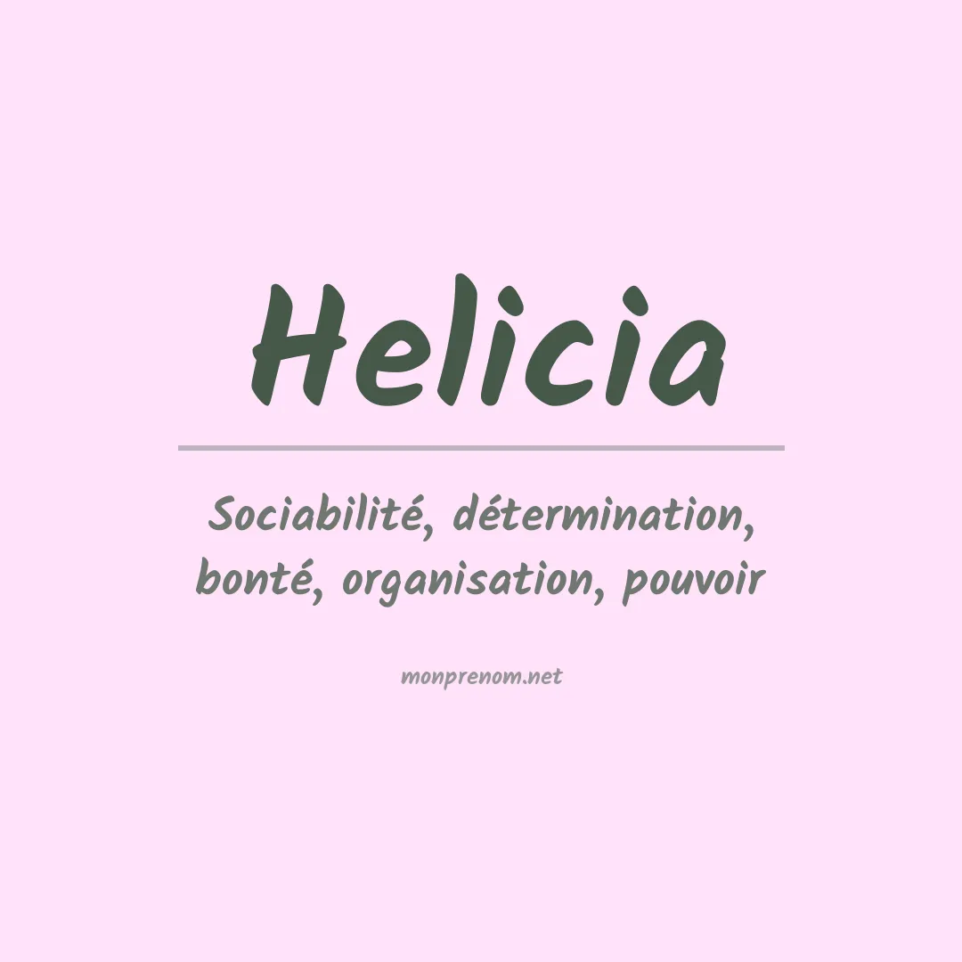 Prénom Helicia