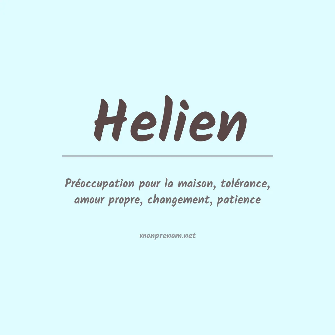 Signification du prénom Helien