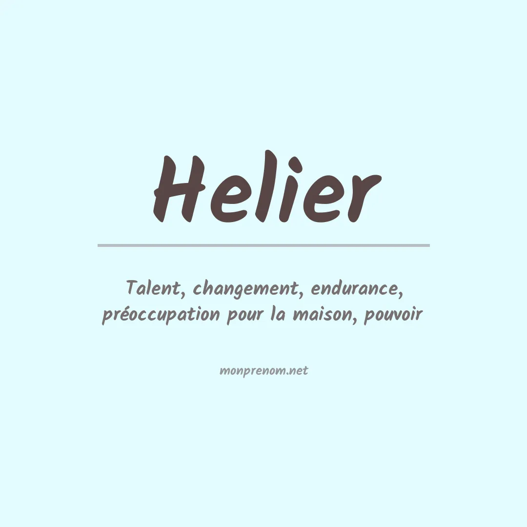 Prénom Helier