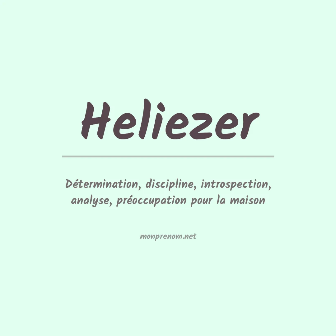 Prénom Heliezer