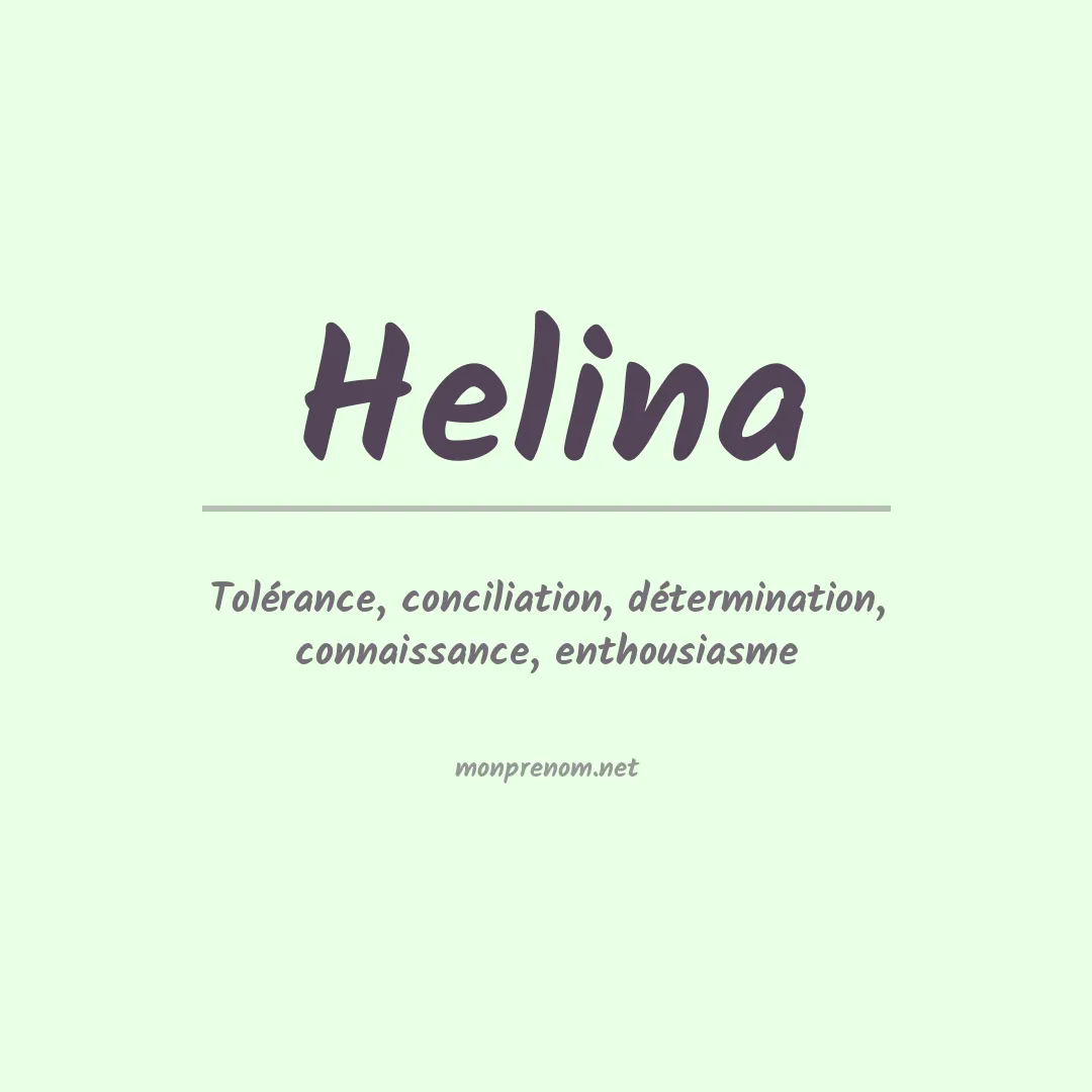 Prénom Helina